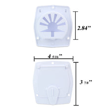 Leisure Cords RV Power Cord Utility Hatch Weatherproof Octagon Door 4.31 Inch x 3.88 Inch (White)
