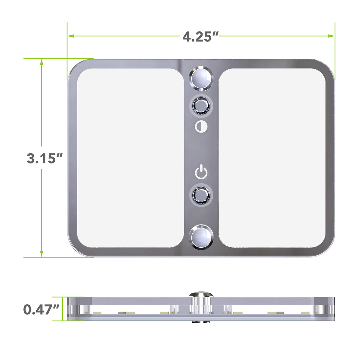 Leisure LED 12V RV LED Single Dome Light Multi-Color Touch Dimmer Switch Frosted Lens 4 Inch (Chrome)