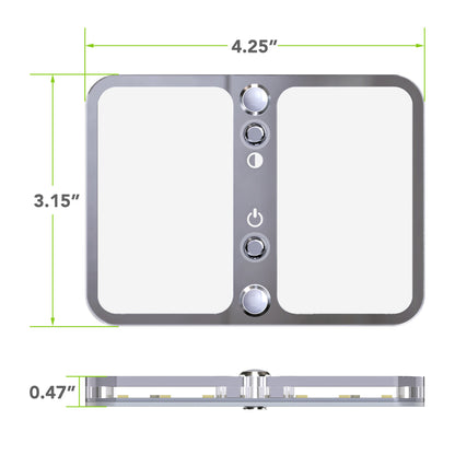 Leisure LED 12V RV LED Single Dome Light Multi-Color Touch Dimmer Switch Frosted Lens 4 Inch (Chrome)