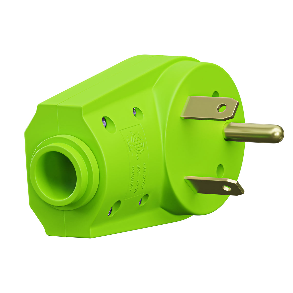 Leisure Cords 30AMP RV Replacement Plug 90 Degree Handle Standard NEMA TT-30P 3 Inch (Green)