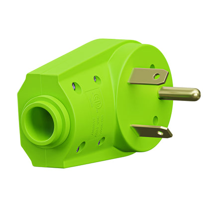 Leisure Cords 30AMP RV Replacement Plug 90 Degree Handle Standard NEMA TT-30P 3 Inch (Green)
