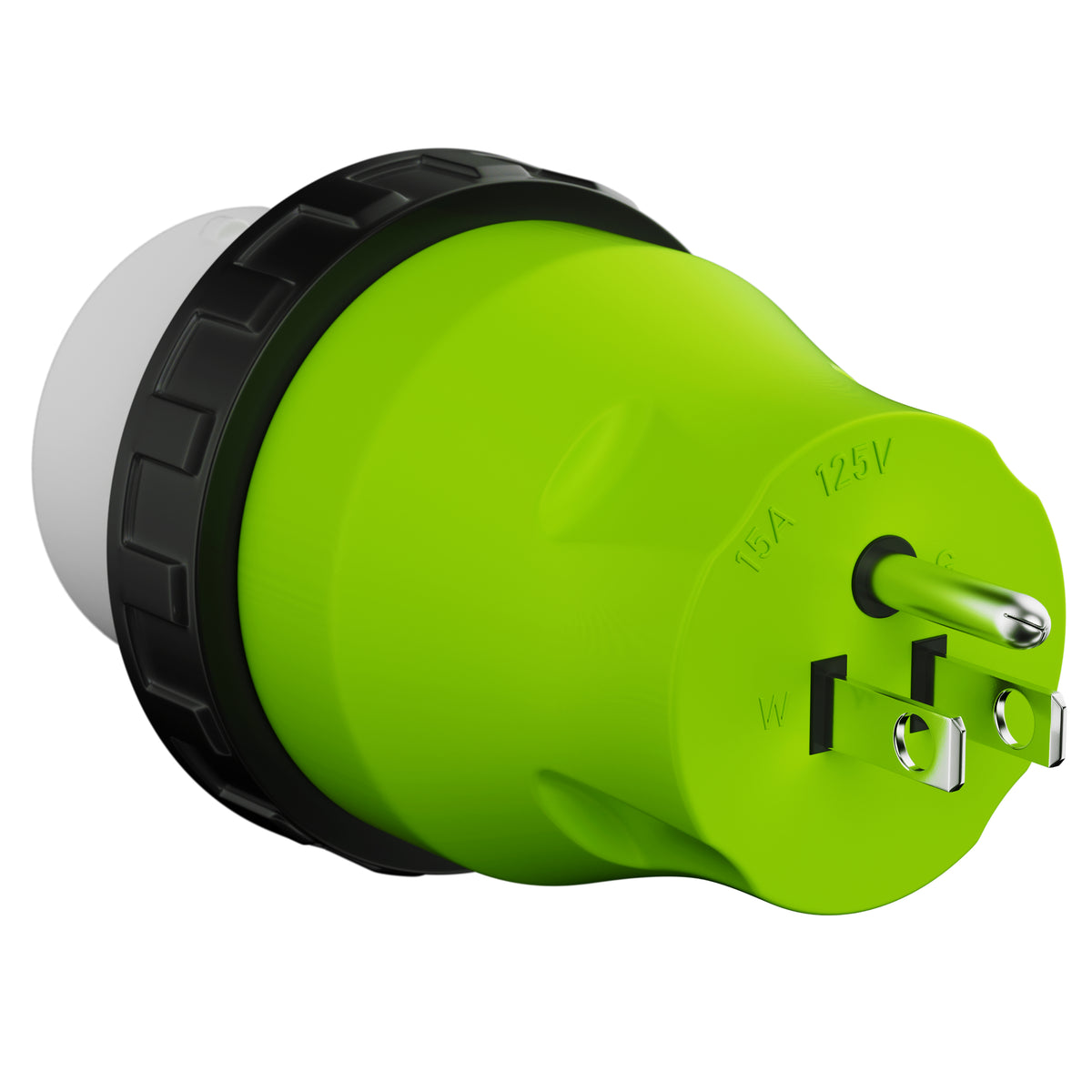 Leisure Cords 15AMP RV Electrical Adapter Twist Locking NEMA 5-15P to SS2-30R 5 Inch (Green)