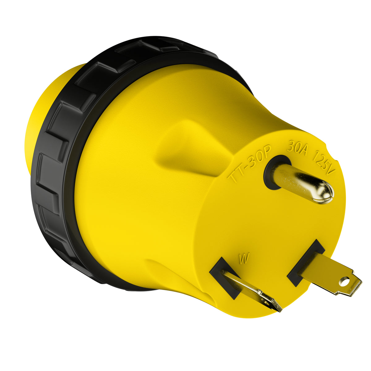 Leisure Cords 30AMP RV Electrical Adapter Twist Locking NEMA TT-30P to L5-30R 4 Inch (Yellow)