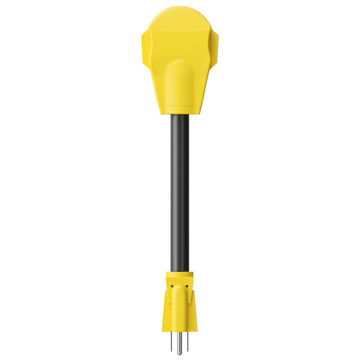 Leisure Cords 50AMP RV Dogbone Adapter Cord Standard NEMA 5-15P to 14-50R 12 Inch (Yellow)