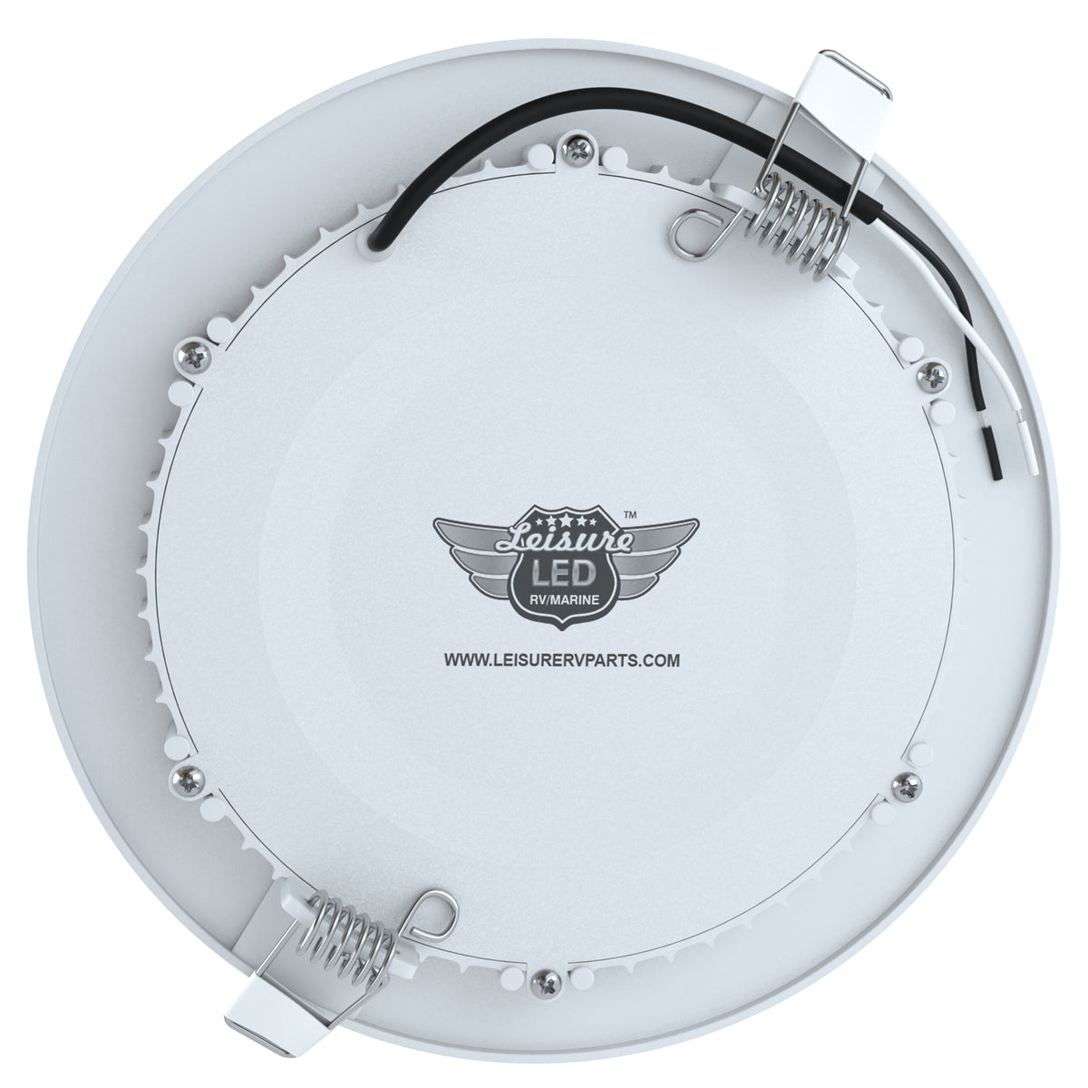 Leisure LED 12V RV Interior LED Recessed Light Cool White with Frosted Lens Aluminum Housing 5.75 Inch (White)