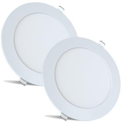 Leisure LED 12V RV Interior LED Recessed Light Cool White with Frosted Lens Aluminum Housing 5.75 Inch (White)