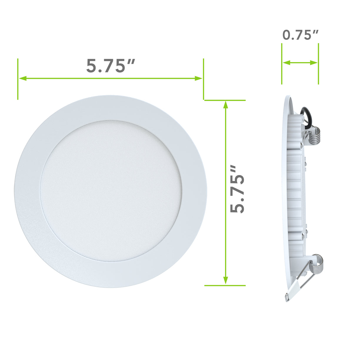 Leisure LED 12V RV Interior LED Recessed Light Cool White with Frosted Lens Aluminum Housing 5.75 Inch (White)