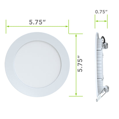Leisure LED 12V RV Interior LED Recessed Light Cool White with Frosted Lens Aluminum Housing 5.75 Inch (White)