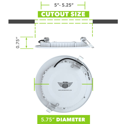 Leisure LED 12V RV Interior LED Recessed Light Cool White with Frosted Lens Aluminum Housing 5.75 Inch (White)