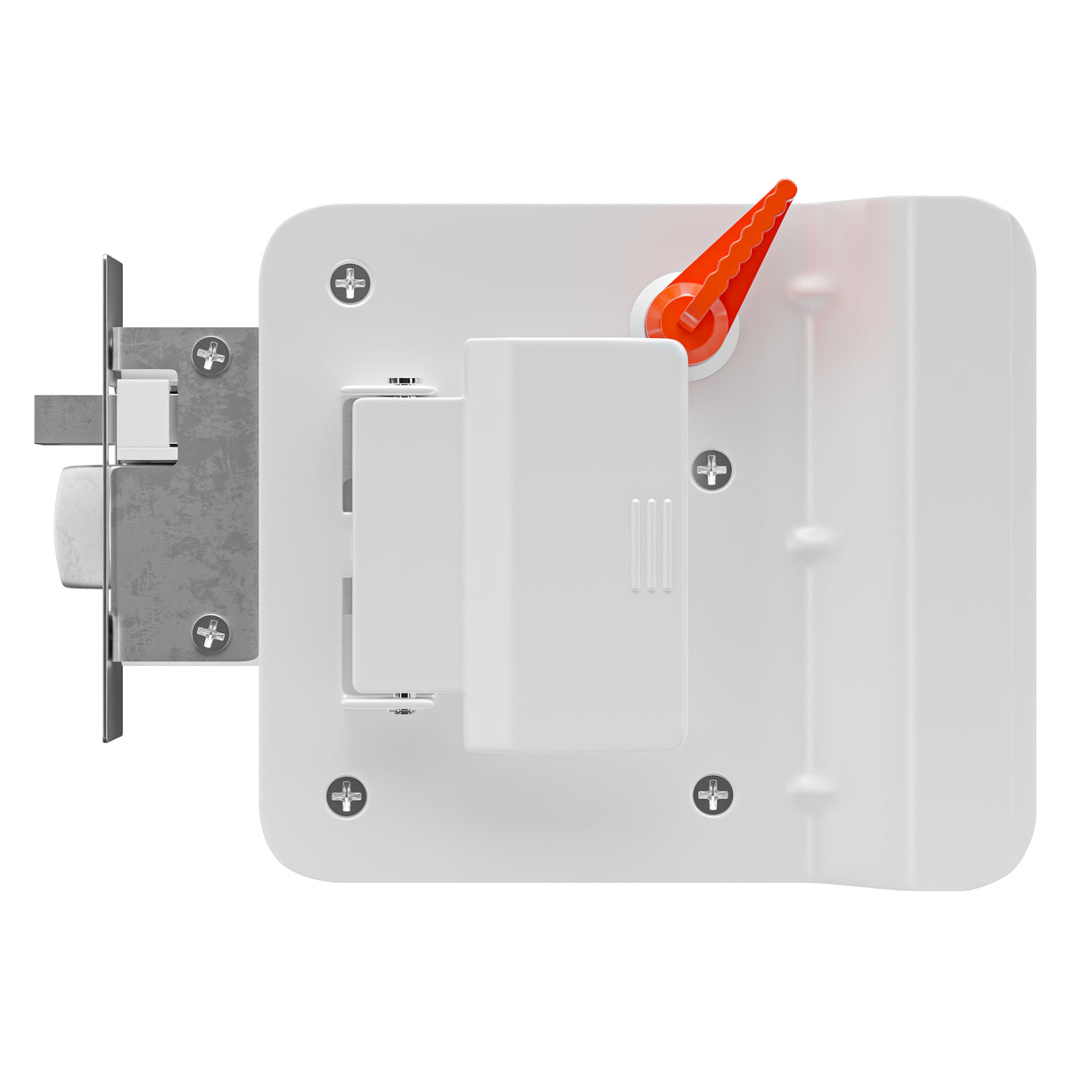 Leisure Locks RV Entry Door Lock with Paddle Deadbolt 2.5 Inch x 3.5 Inch (White)