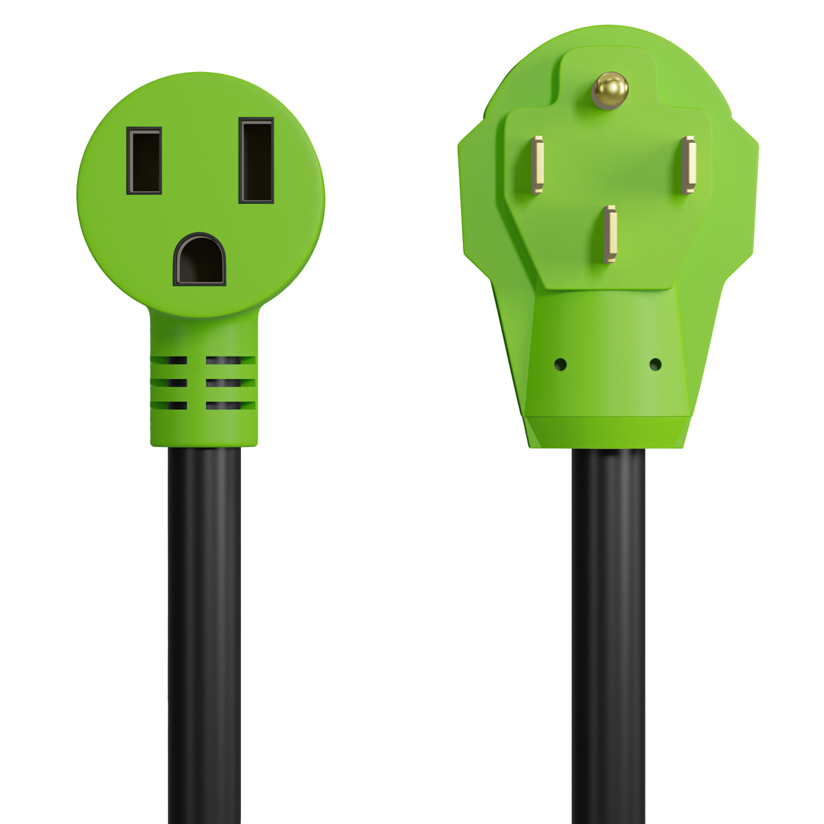 Leisure Cords 50AMP RV Dogbone Adapter Cord Welder NEMA 14-50P to 6-50R 12 Inch (Green)