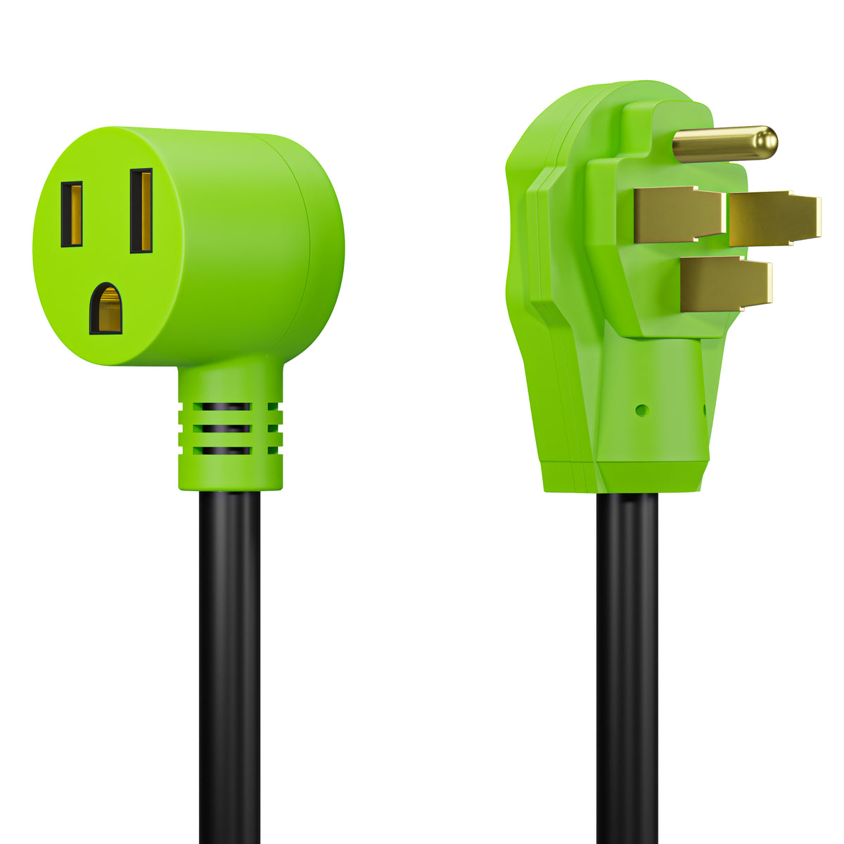Leisure Cords 50AMP RV Dogbone Adapter Cord Welder NEMA 14-50P to 6-50R 12 Inch (Green)