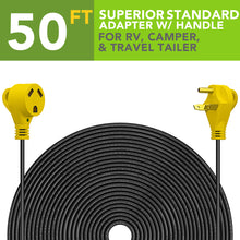 Leisure Cords 30AMP RV Extension Cord Standard 50 Foot (Yellow)