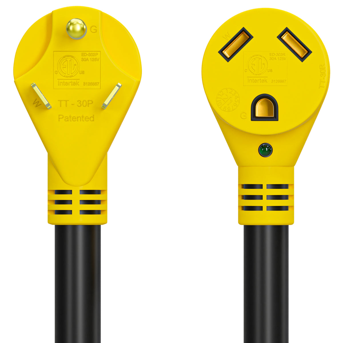 Leisure Cords 30AMP RV Extension Cord Standard 50 Foot (Yellow)