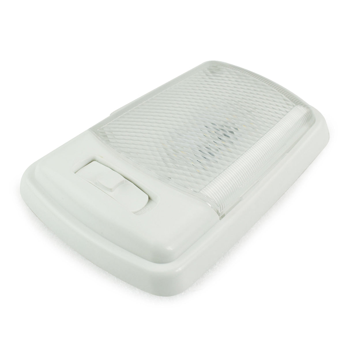 Leisure LED 12V RV LED Single Dome Light Euro Warm White On Off Switch Clear Lens 6 Inch (White)
