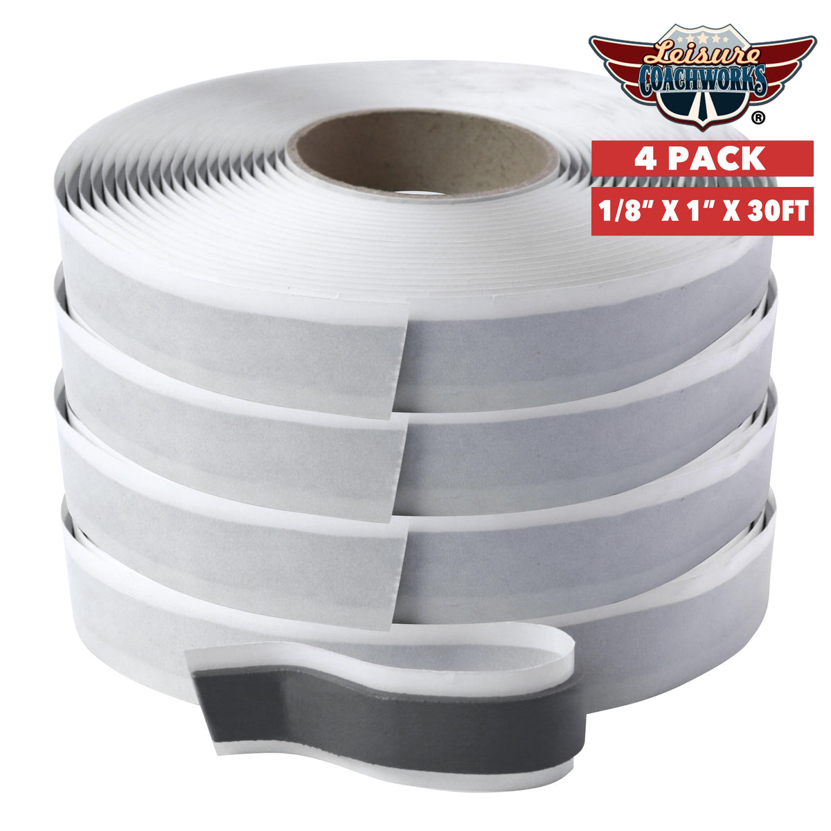 Leisure Coachworks RV Butyl Tape for Water Tight Seal 3/4 Inch x 30 Feet Roll (Grey)