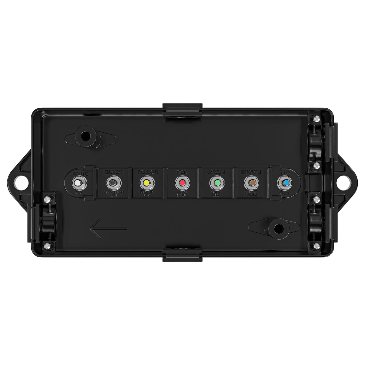 Leisure Cords 7 Way Inline Trailer Junction Box 6 Inch (Black)