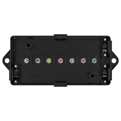Leisure Cords 7 Way Inline Trailer Junction Box 6 Inch (Black)