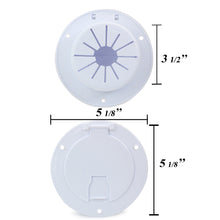 Leisure Cords RV Power Cord Utility Hatch Weatherproof Round Door 5.13 Inch x 2.38 Inch (White)