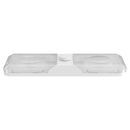 Leisure LED 12V RV LED Double Dome Light Cool White Knob Dimmer Switch Clear Lens 11 Inch (White)