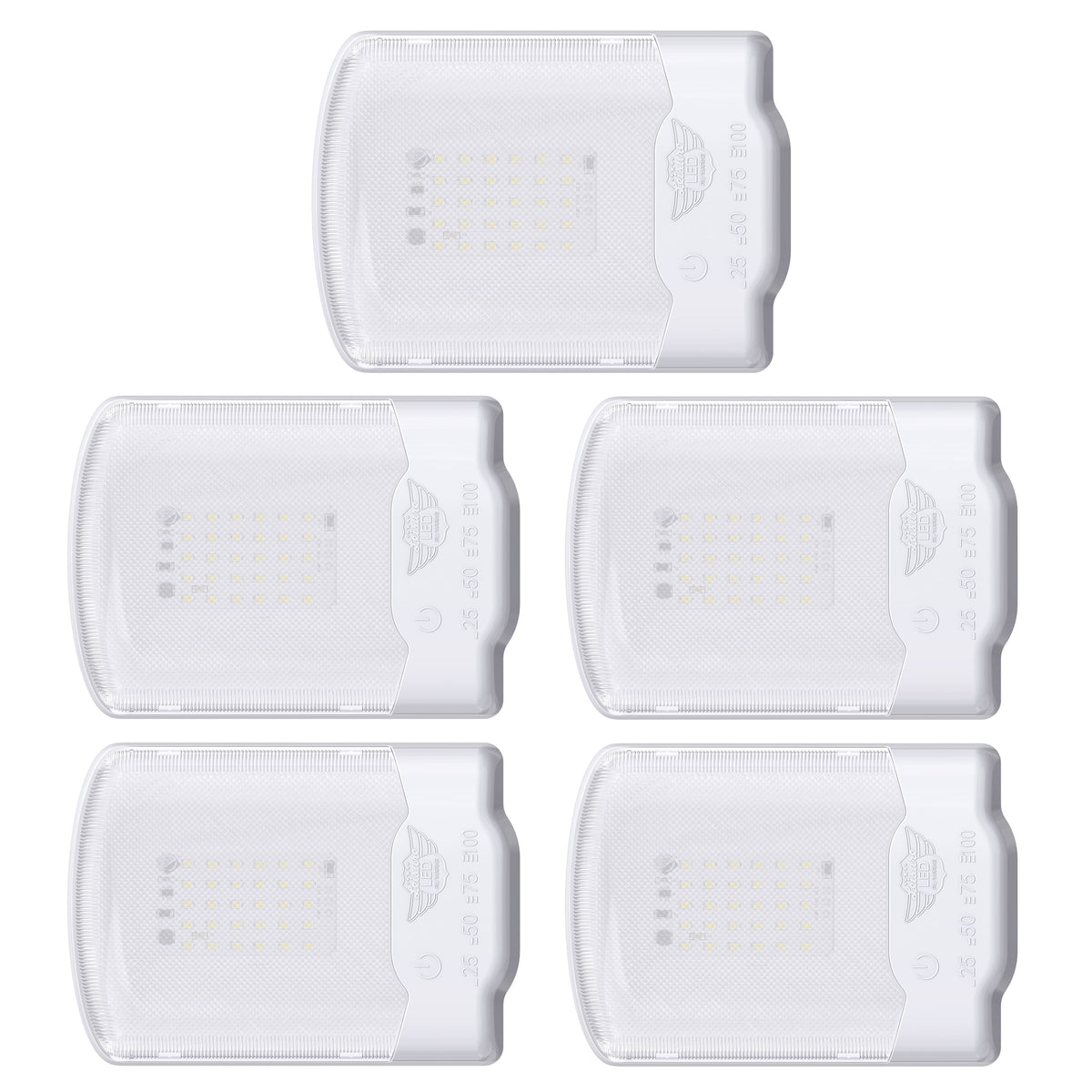 Leisure LED 12V RV LED Single Dome Light Natural White Touch Dimmer Switch Clear Lens 6 Inch (White)