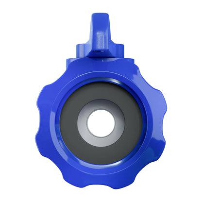 Leisure Coachworks RV Water Tank Filler with Shutoff Valve 5/8 Inch Tube (Blue)