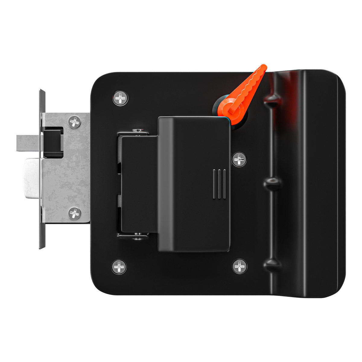 Leisure Locks RV Entry Door Lock with Paddle Deadbolt 2.5 Inch x 3.5 Inch (Black)