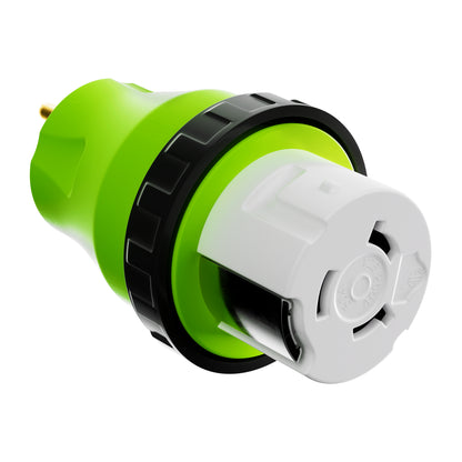 Leisure Cords 30AMP RV Electrical Adapter Twist Locking NEMA TT-30P to SS2-50R 5 Inch (Green)