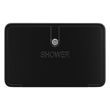 Leisure Coachworks RV Exterior Shower Box Kit for Cowboy Shower with ABS Hose 13.31 Inch x 8.41 Inch (Black)