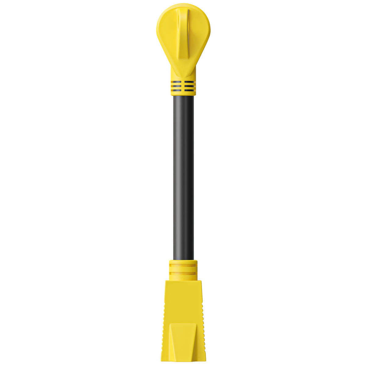 Leisure Cords 30AMP RV Dogbone Adapter Cord Standard NEMA TT-30P to 5-15R 12 Inch (Yellow)
