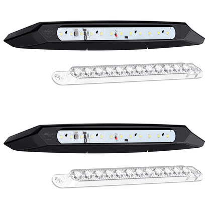 Leisure LED 12V RV Exterior LED Awning Porch Light Cool White with Clear Lens 13 Inch (White)