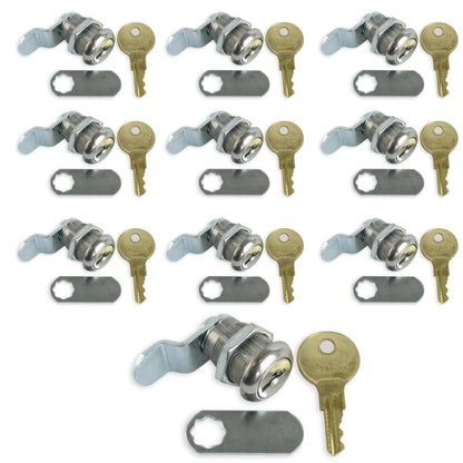 Leisure Locks RV Cam Latch with Keyed Lock for Compartment Doors 0.63 Inch (Metal)