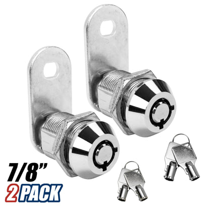 Leisure Locks RV Cam Latch with Keyed Tubular Lock for Compartment Doors 0.88 Inch (Metal)