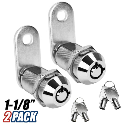 Leisure Locks RV Cam Latch with Keyed Tubular Lock for Compartment Doors 1.13 Inch (Metal)