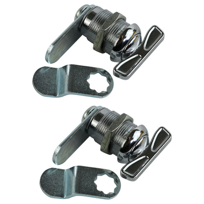 Leisure Locks RV Cam Latch with Thumb Turn Lock for Compartment Doors 0.88 Inch (Metal)