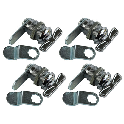 Leisure Locks RV Cam Latch with Thumb Turn Lock for Compartment Doors 0.88 Inch (Metal)