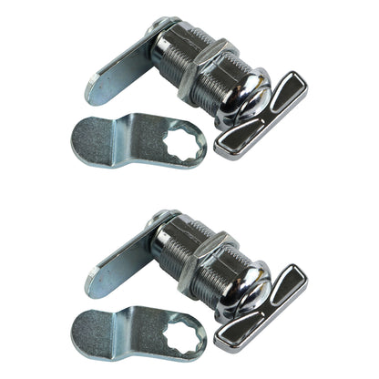 Leisure Locks RV Cam Latch with Thumb Turn Lock for Compartment Doors 1.13 Inch (Metal)