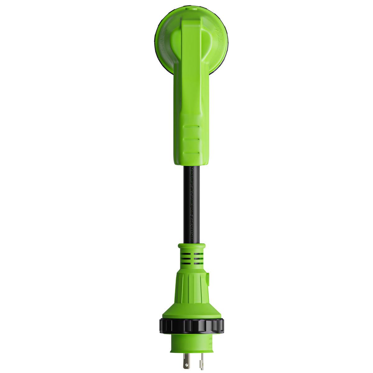 Leisure Cords 50AMP RV Dogbone Adapter Cord 90 Degree Handles Twist Locking Coupler NEMA L5-30P to SS2-50R 12 Inch (Green)