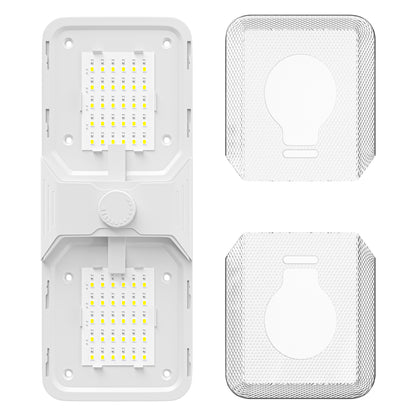 Leisure LED 12V RV LED Double Dome Light Cool White Knob Dimmer Switch Clear Lens 11 Inch (White)