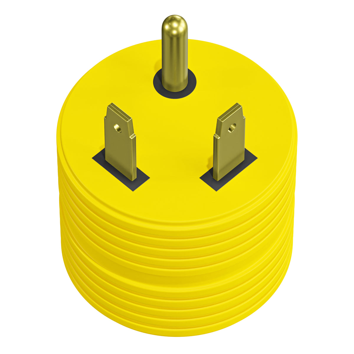 Leisure Cords 30AMP RV Electrical Adapter Standard NEMA TT-30P to 5-15R 3 Inch (Yellow)