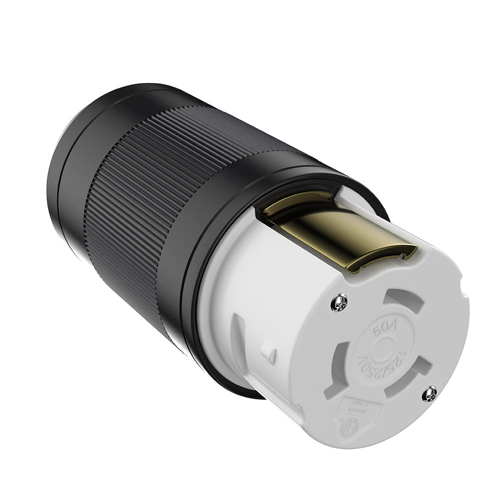 Leisure Cords 50AMP RV Power Inlet Plug Weatherproof Boot Kit NEMA SS2-50P 5 Inch (Black)