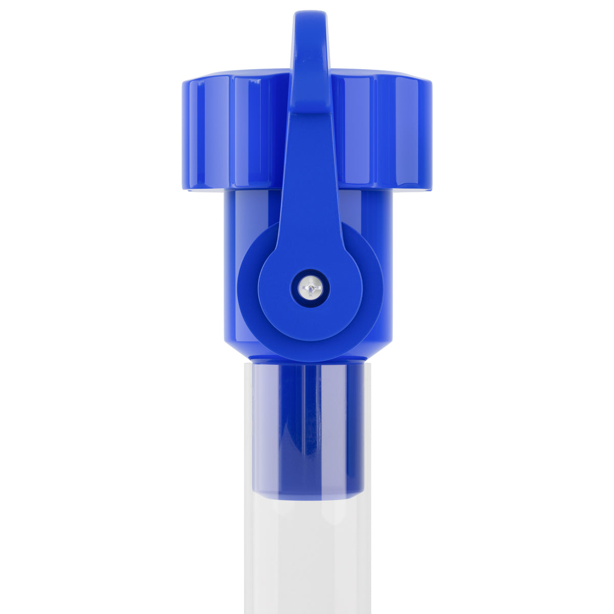 Leisure Coachworks RV Water Tank Filler with Shutoff Valve 5/8 Inch Tube (Blue)