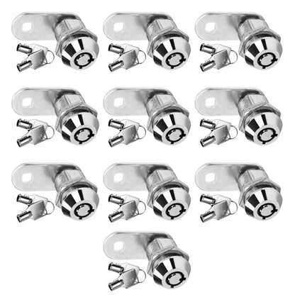 Leisure Locks RV Cam Latch with Keyed Tubular Lock for Compartment Doors 0.88 Inch (Metal)