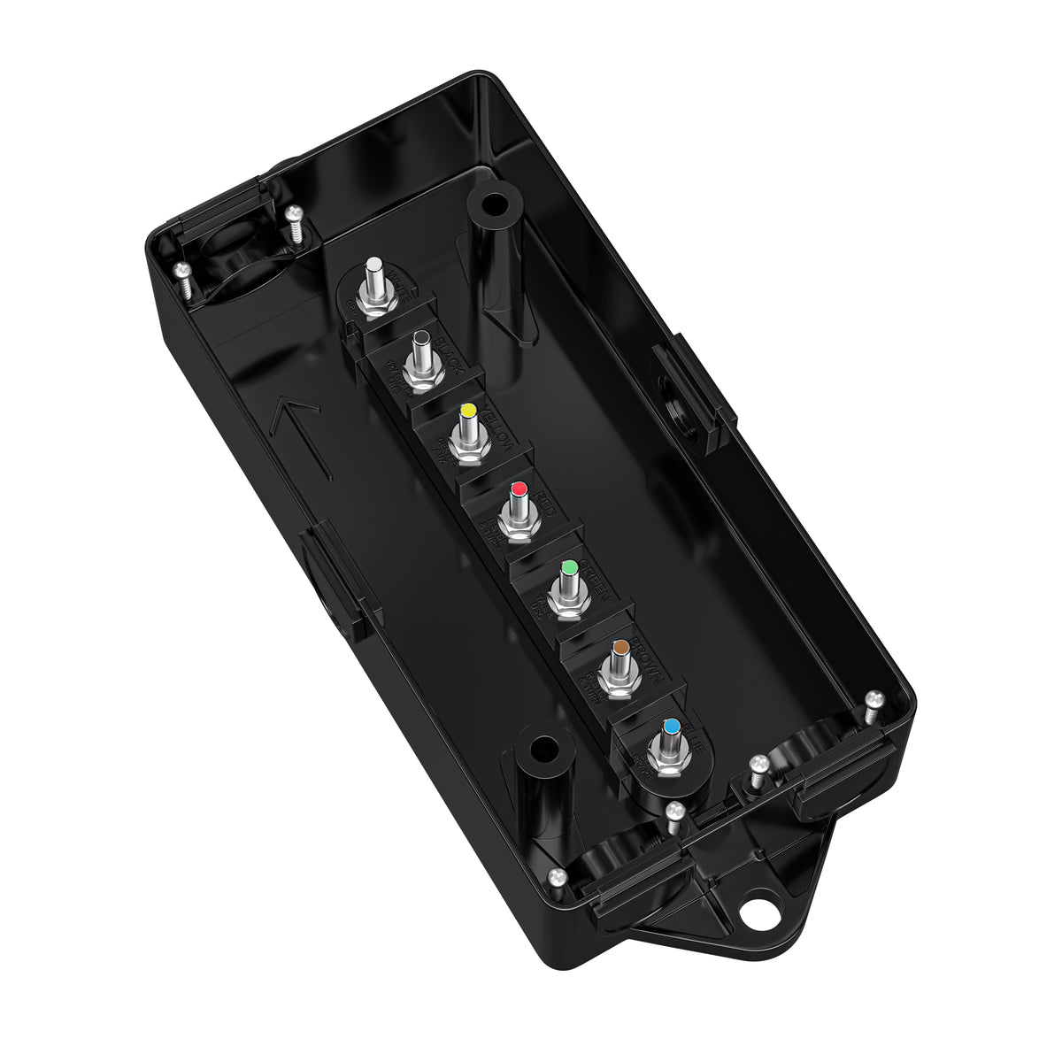 Leisure Cords 7 Way Inline Trailer Junction Box 6 Inch (Black)