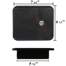 Leisure Cords RV Power Cord Utility Hatch Weatherproof Rectangle Door 7.63 Inch x 6.5 Inch (Black)