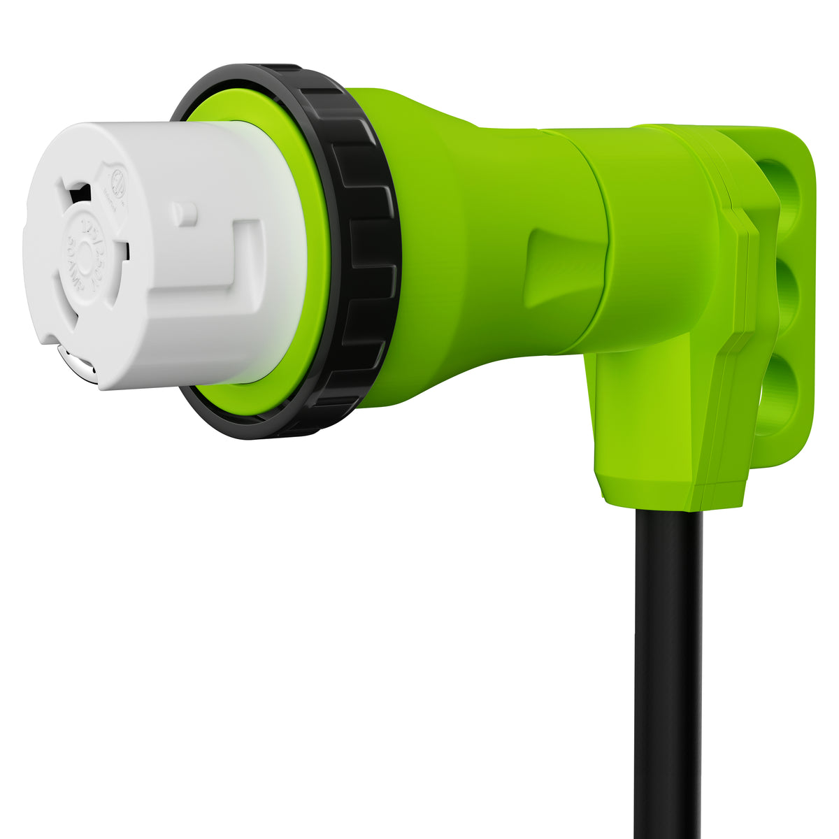 Leisure Cords 15AMP RV Electrical Adapter Twist Locking NEMA 5-15P to SS2-30R 5 Inch (Green)
