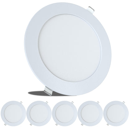 Leisure LED 12V RV Interior LED Recessed Light Cool White with Frosted Lens Aluminum Housing 5.75 Inch (White)