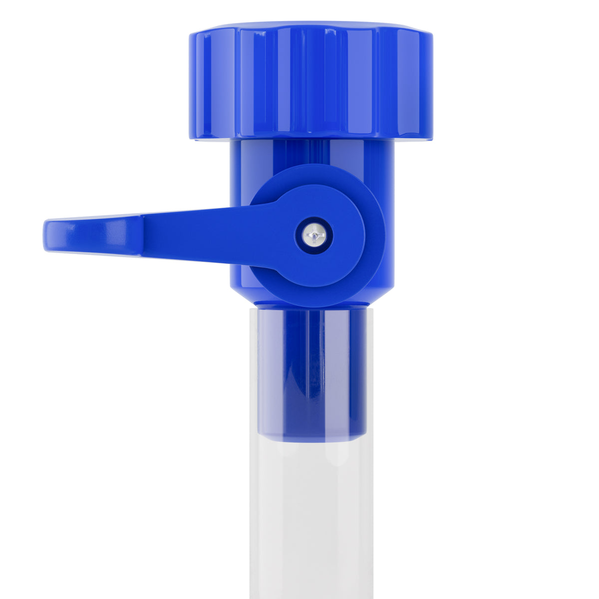 Leisure Coachworks RV Water Tank Filler with Shutoff Valve 5/8 Inch Tube (Blue)