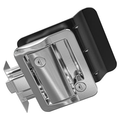 Leisure Locks RV Entry Door Lock with Paddle Deadbolt 2.5 Inch x 3.5 Inch (Chrome)