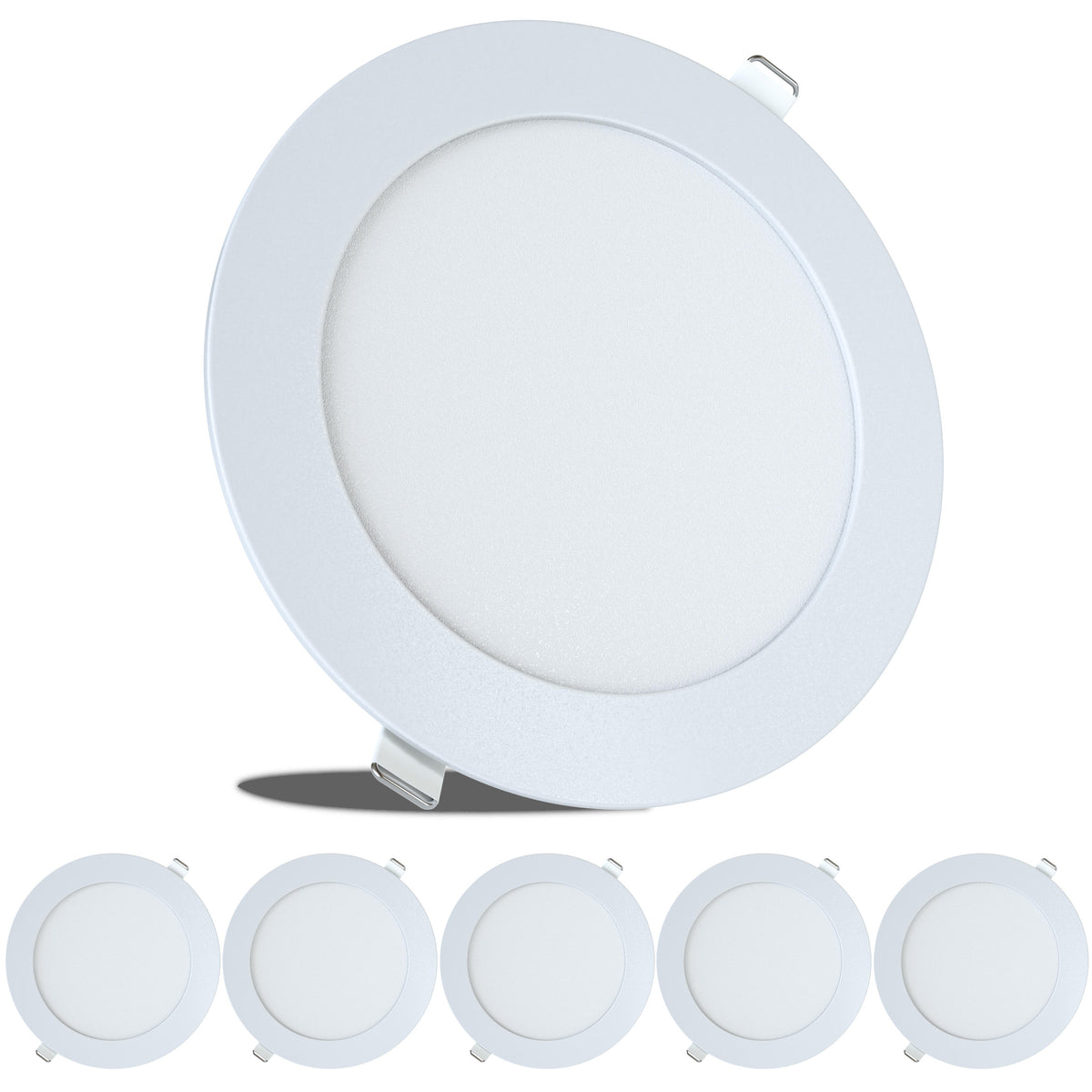 Leisure LED 12V RV Interior LED Recessed Light Cool White with Frosted Lens Aluminum Housing 5.75 Inch (White)